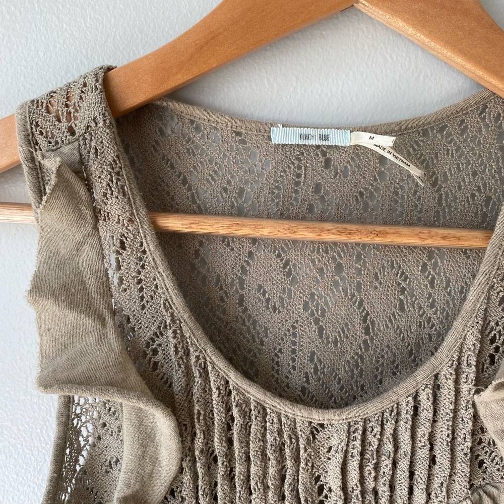 Kimchi Blue | Tank Top with Ruffles and Crochet Detailing
